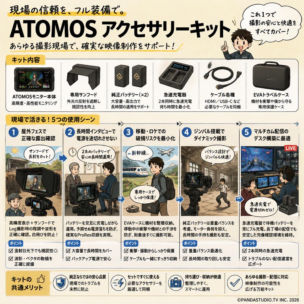ATOMOS アクセサリーキット 用途