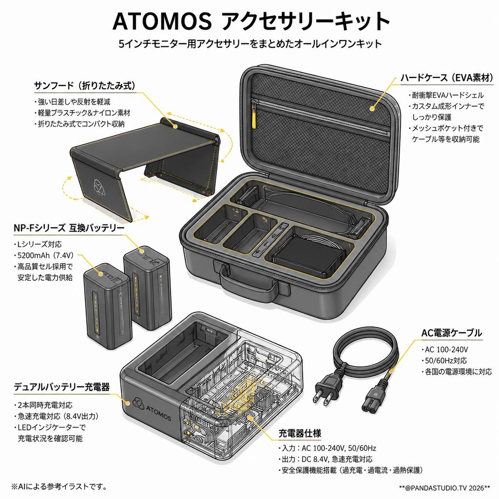 ATOMOS アクセサリーキット スペック