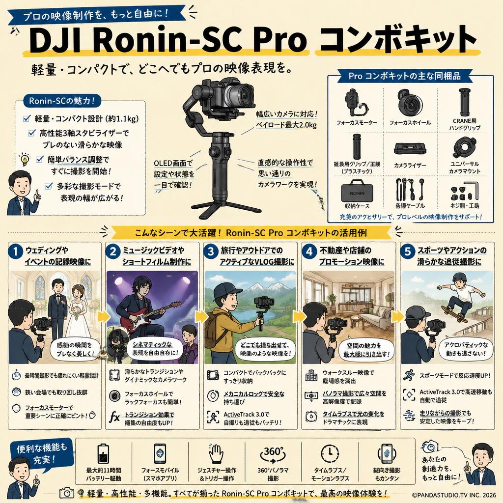DJI Ronin-SC Pro コンボキット 用途