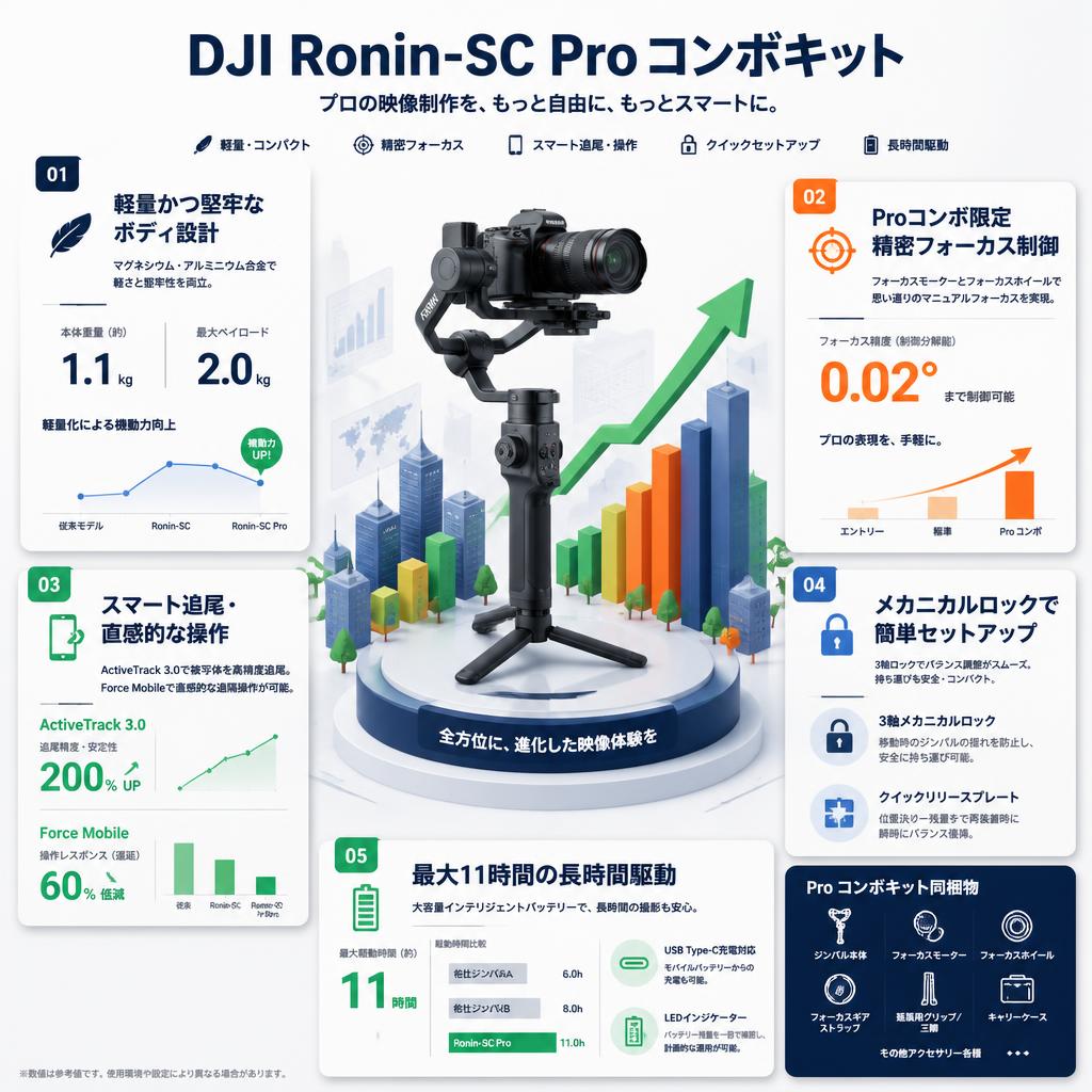 DJI Ronin-SC Pro コンボキット セールスポイント