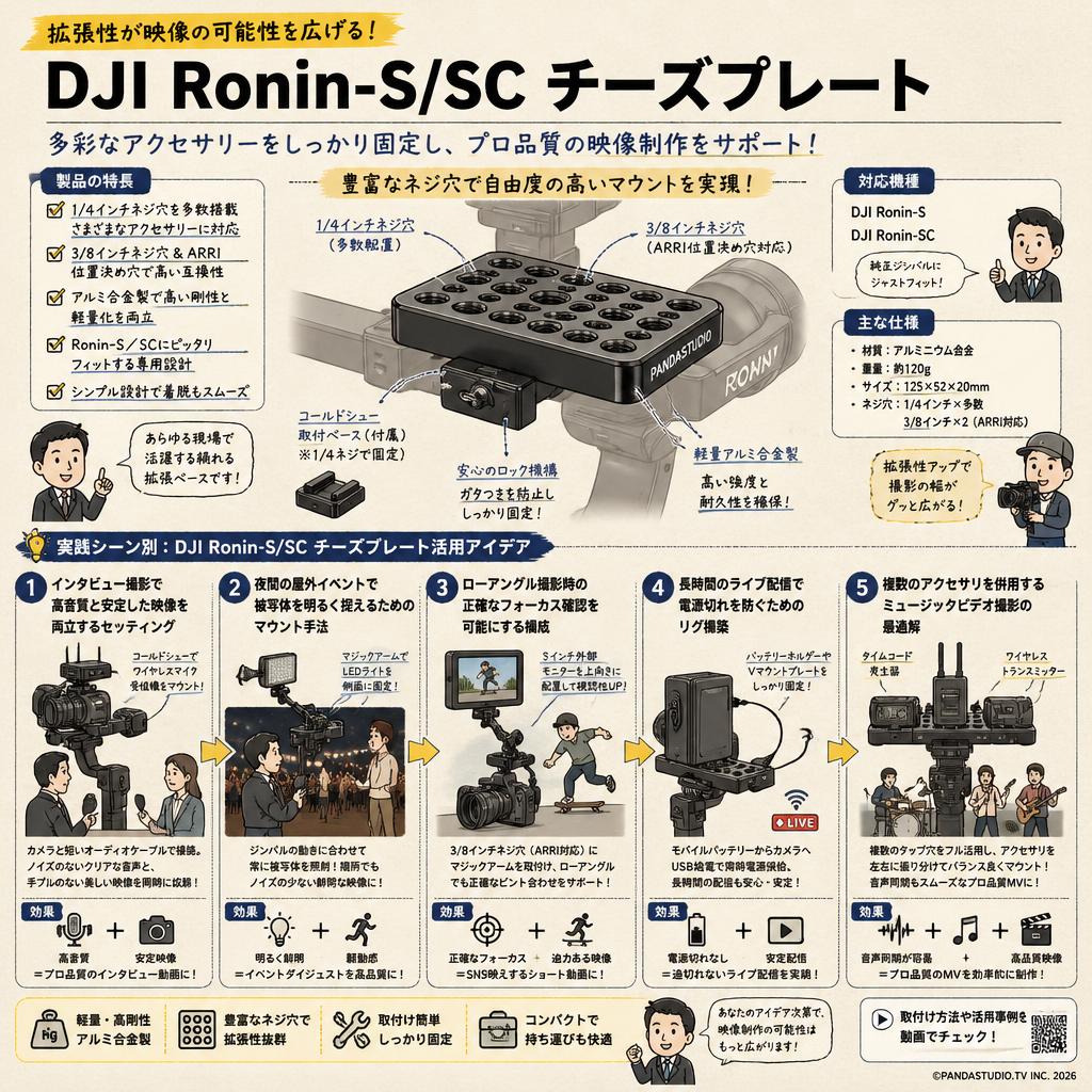 DJI Ronin-S/SC チーズプレート 用途