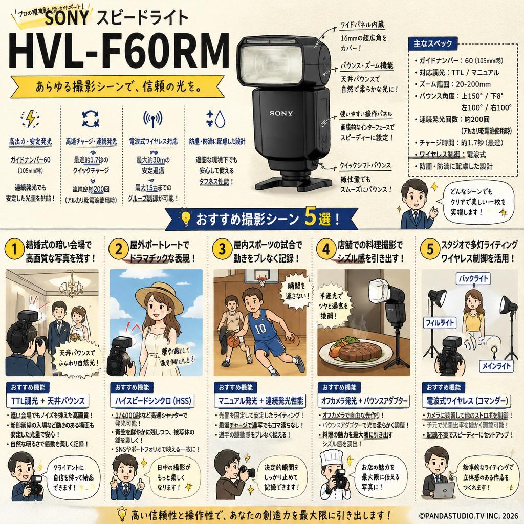 SONY スピードライト HVL-F60RM 用途