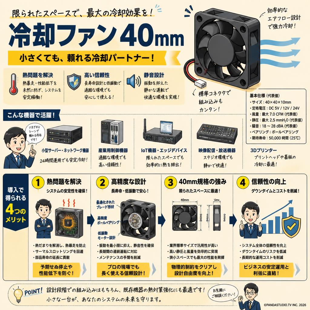 冷却ファン 40mm 概要