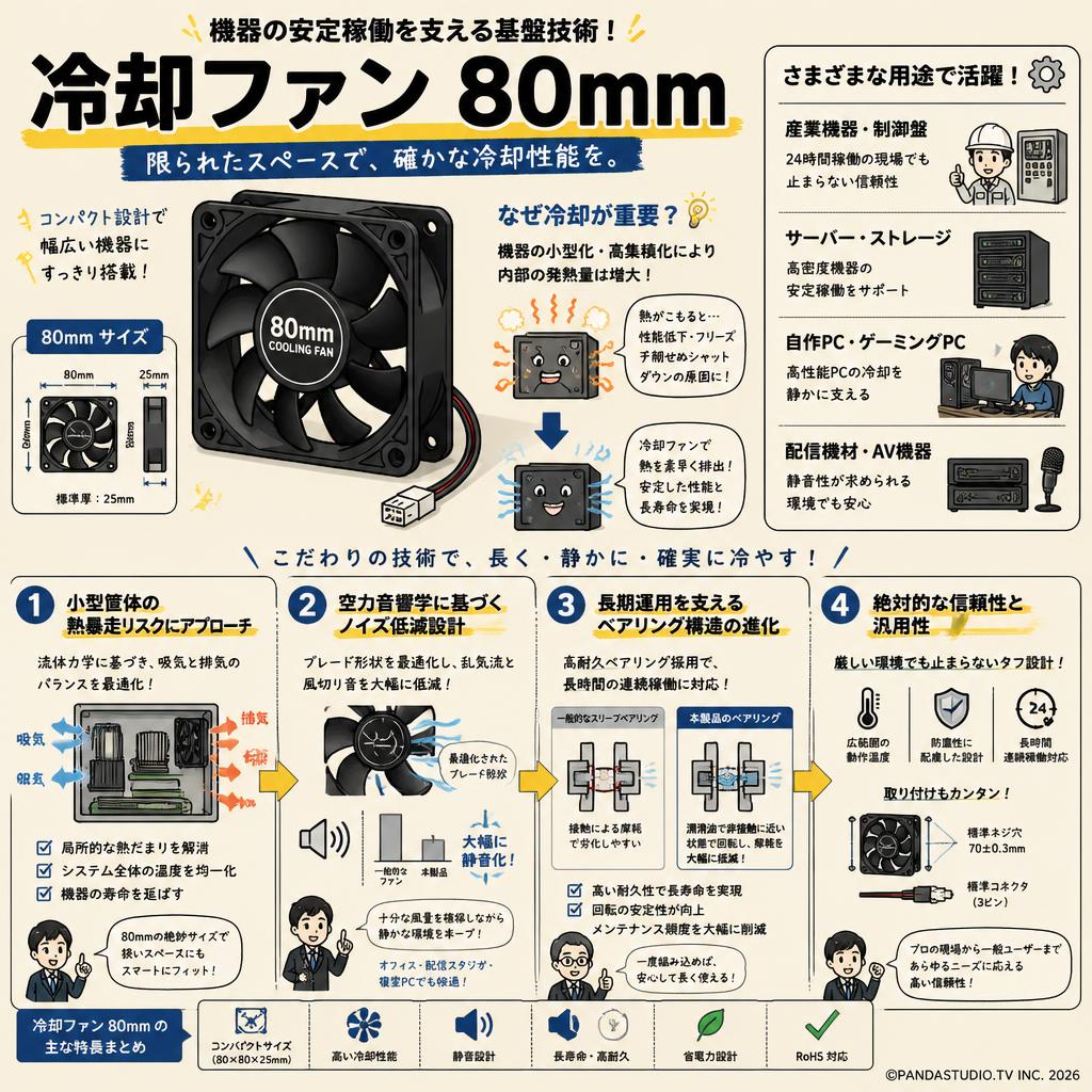 冷却ファン 80mm 概要