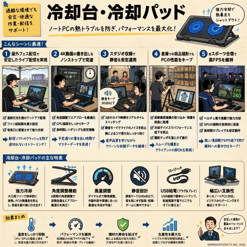 冷却台・冷却パッド 用途