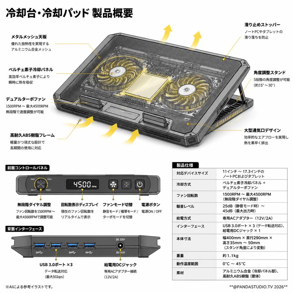 冷却台・冷却パッド スペック