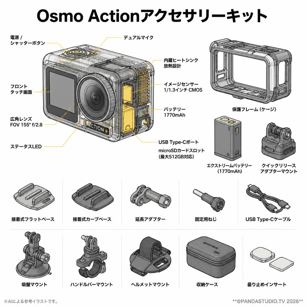 Osmo Actionアクセサリーキット スペック