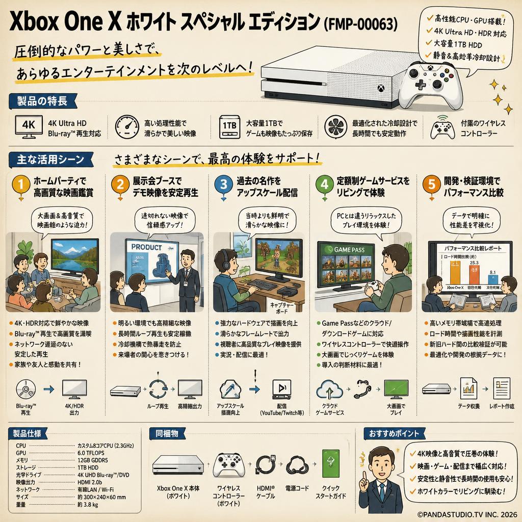 Xbox One X ホワイト スペシャル エディション (FMP-00063) 用途
