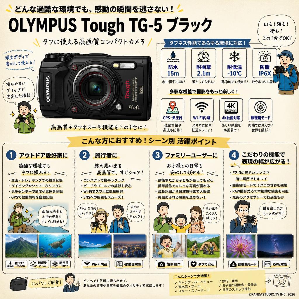 OLYMPUS Tough TG-5 ブラック おもな対象のお客様