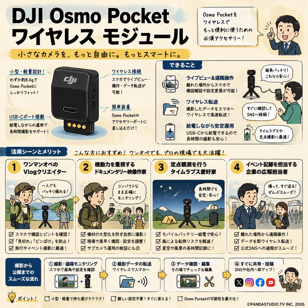 DJI Osmo Pocket Wireless Module ワイヤレス モジュール おもな対象のお客様