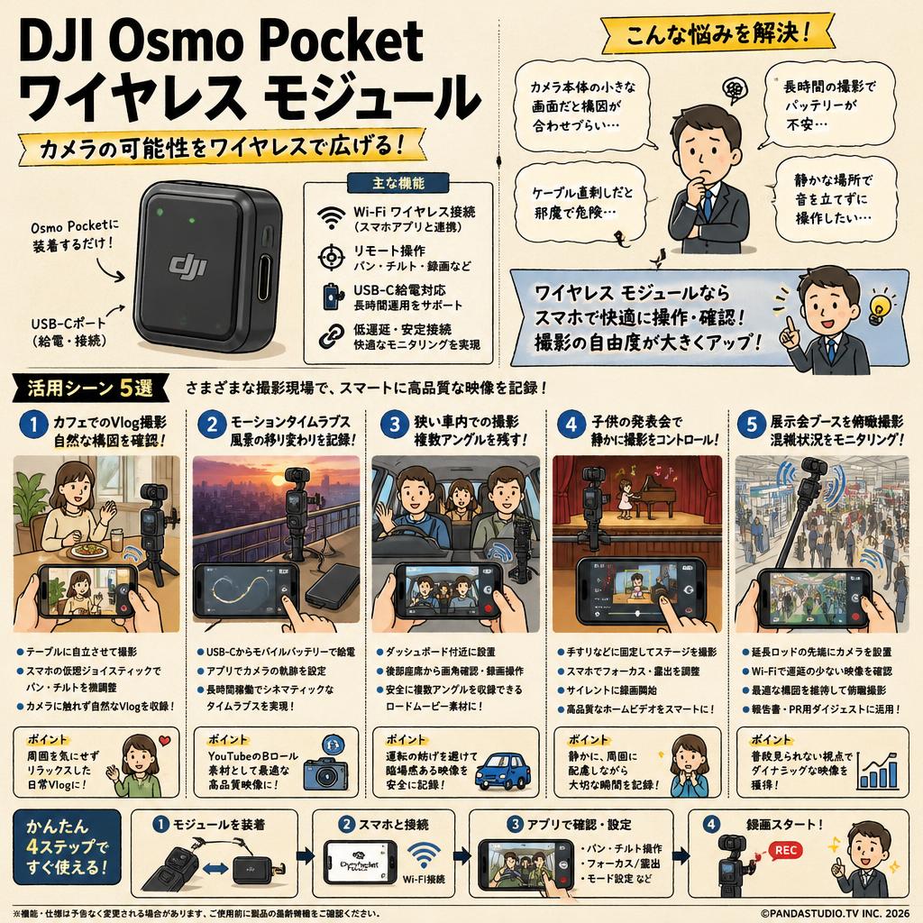 DJI Osmo Pocket Wireless Module ワイヤレス モジュール 用途
