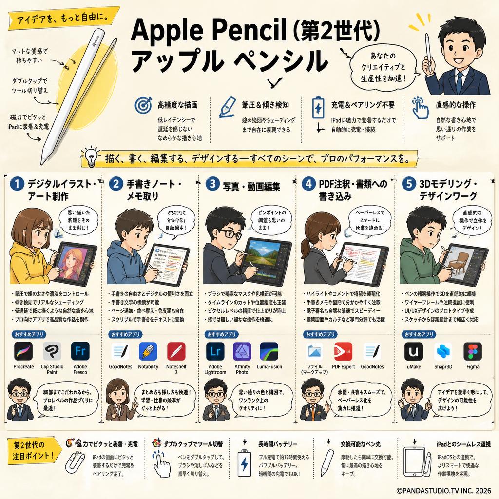 Apple Pencil（第2世代）アップル ペンシル 用途