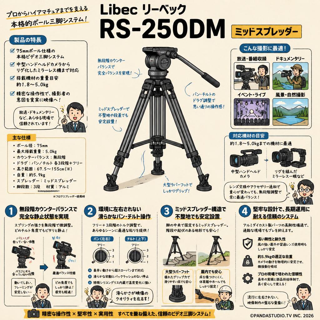 Libec リーベック RS-250DM ミッドスプレッダー 概要