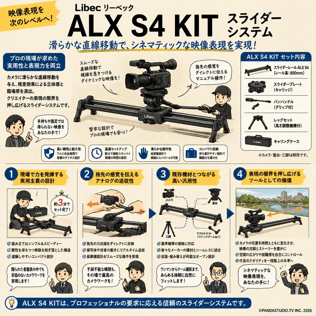 Libec リーベック ALX S4 KIT スライダーシステム 概要