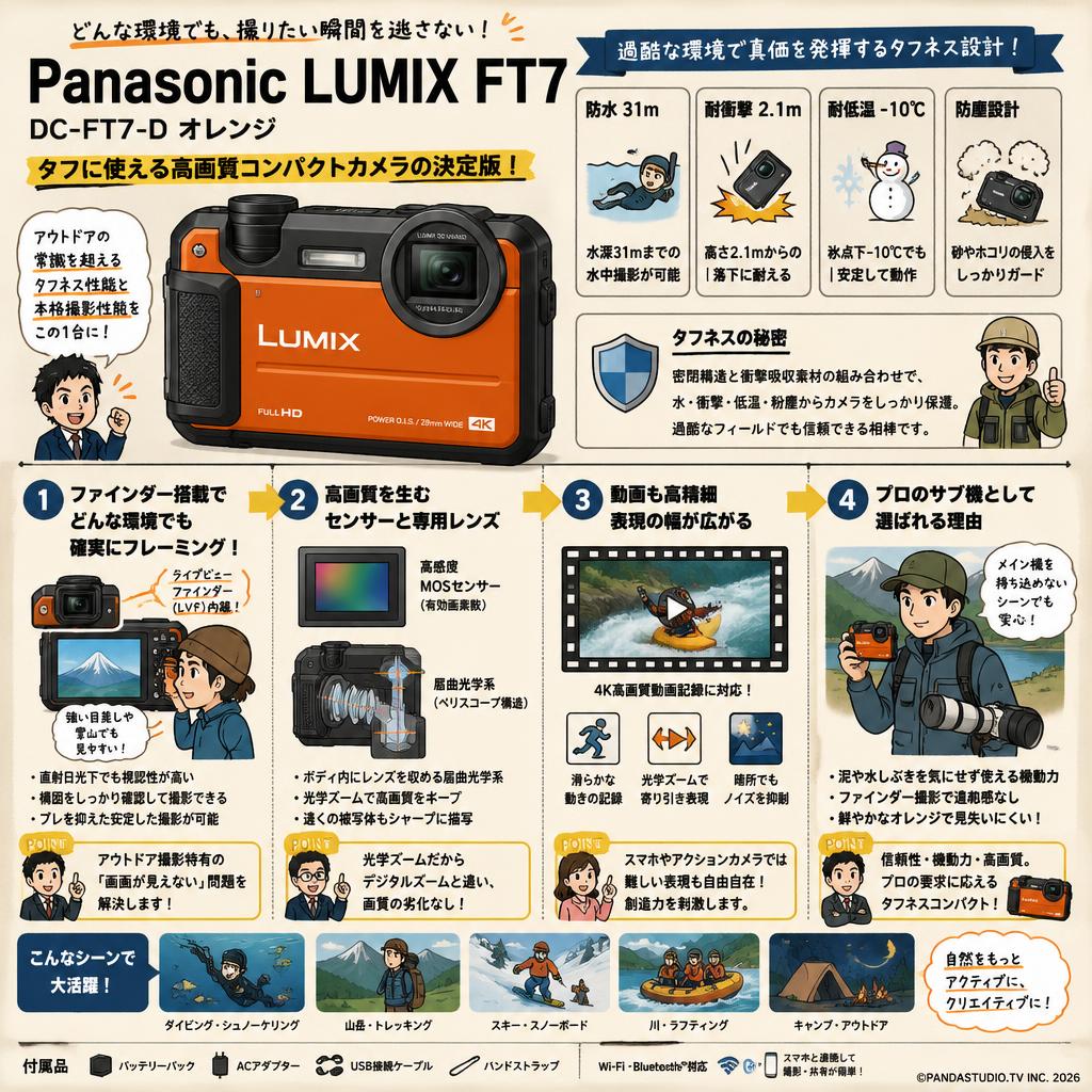 Panasonic LUMIX FT7 DC-FT7-D オレンジ 概要