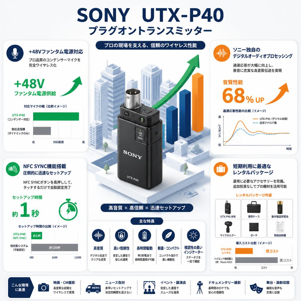 SONY  UTX-P40  プラグオントランスミッター セールスポイント