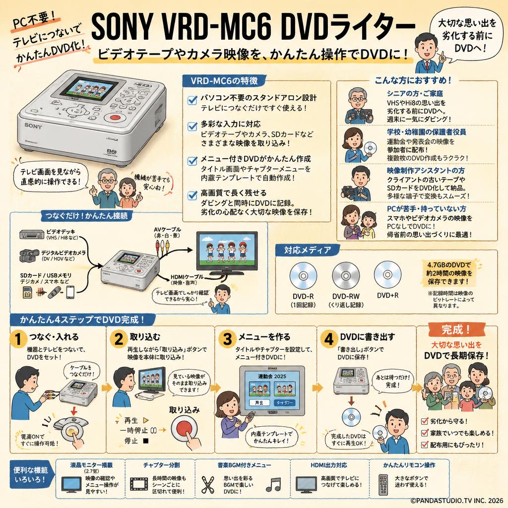 SONY VRD-MC6 DVDライター おもな対象のお客様