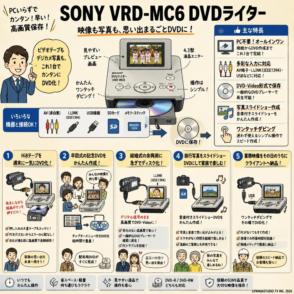 SONY VRD-MC6 DVDライター 用途