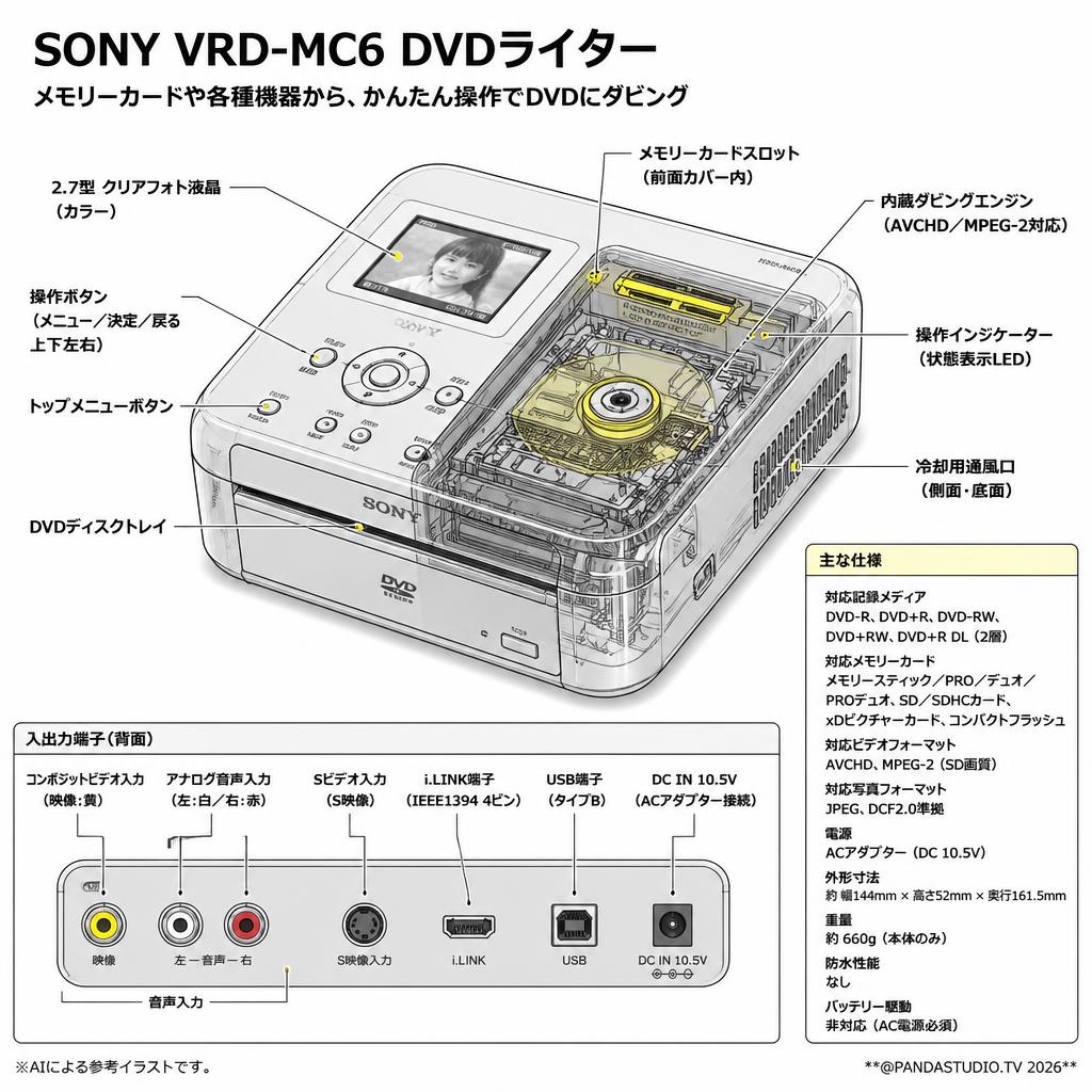 SONY VRD-MC6 DVDライター スペック