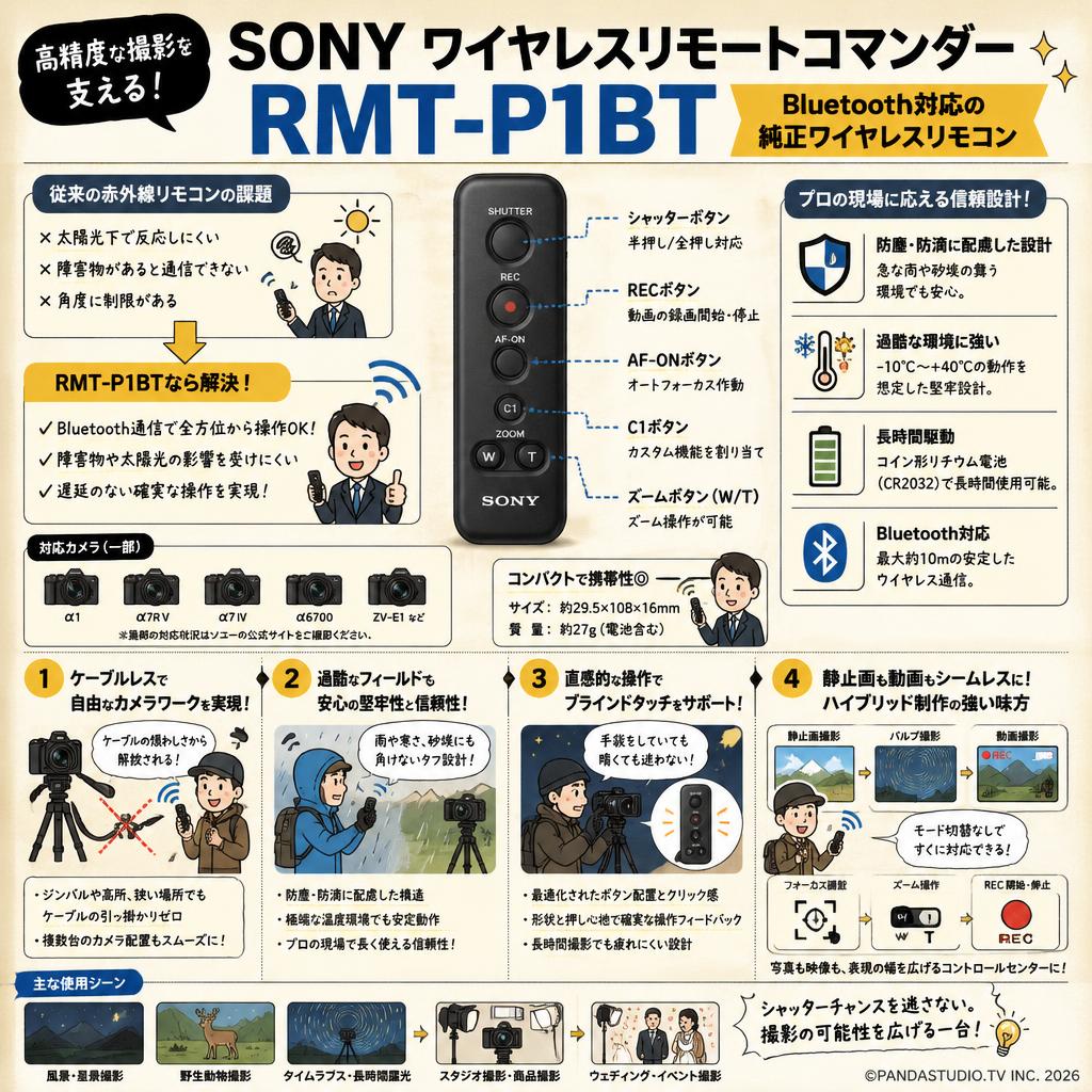 SONY ワイヤレスリモートコマンダー RMT-P1BT 概要