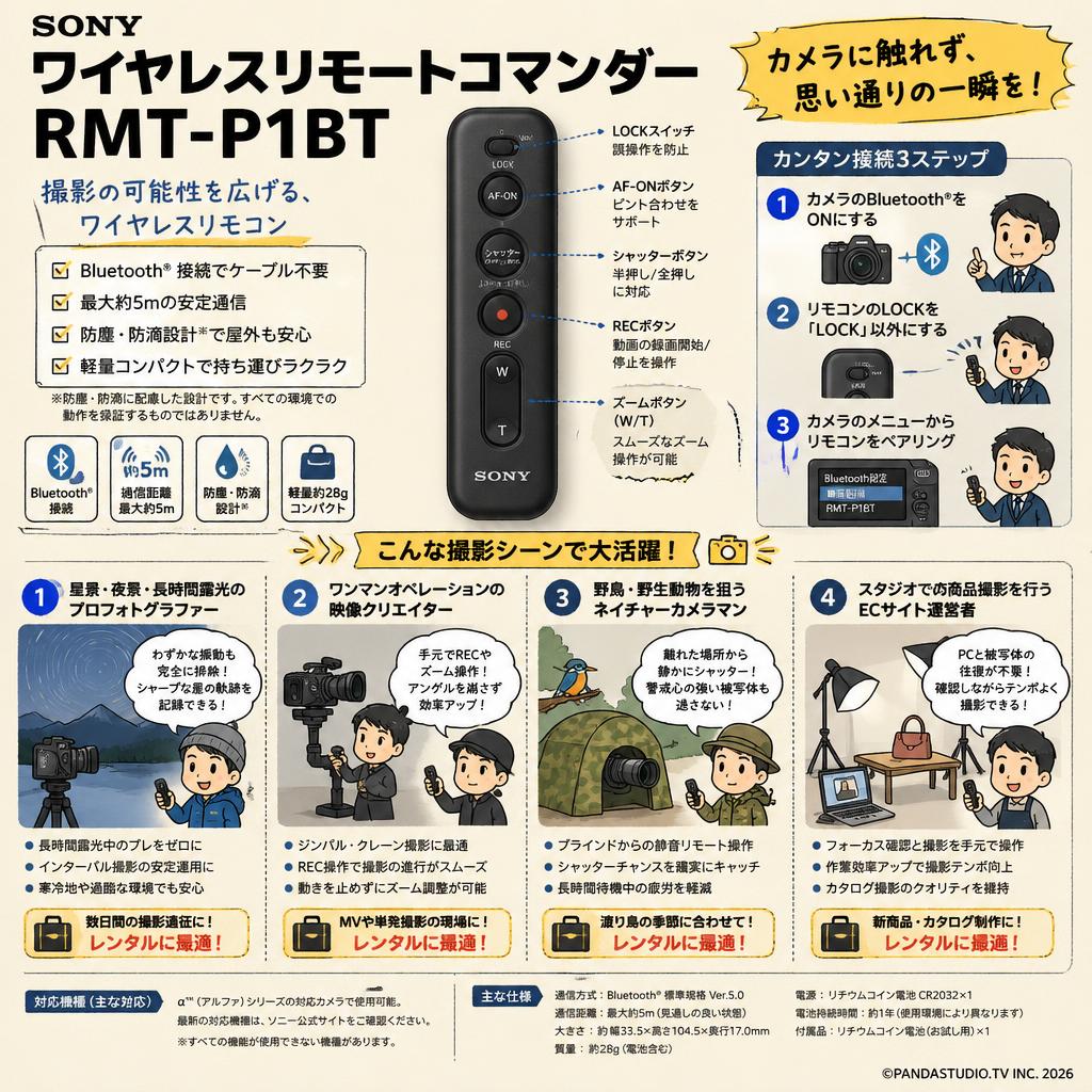 SONY ワイヤレスリモートコマンダー RMT-P1BT おもな対象のお客様