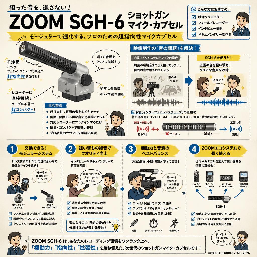 ZOOM SGH-6 ショットガンマイク・カプセル 概要