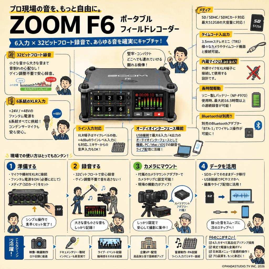 ZOOM  F6 FAQ（よくある質問と答え）
