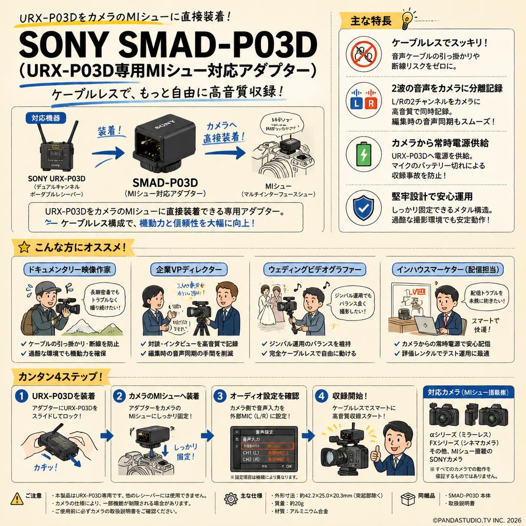 SONY SMAD-P03D（URX-P03D専用MIシュー対応アダプター） おもな対象のお客様