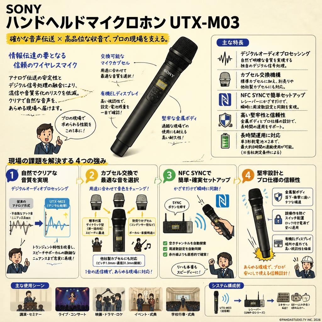 SONY ハンドヘルドマイクロホン UTX-M03 概要