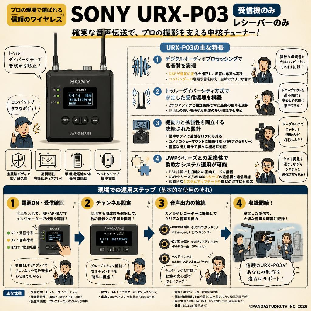 SONY URX-P03 受信機のみ　レシーバーのみ 概要