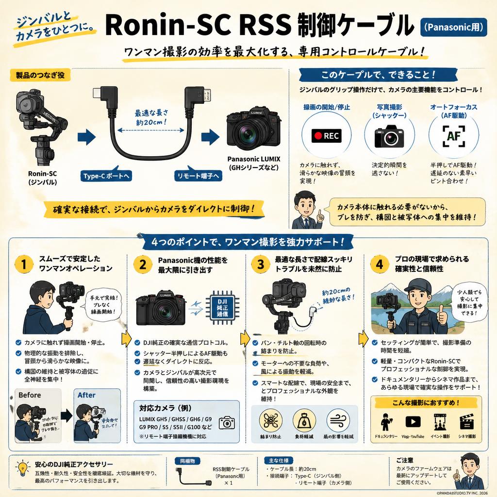 Ronin-SC RSS 制御ケーブル（Panasonic用） 概要