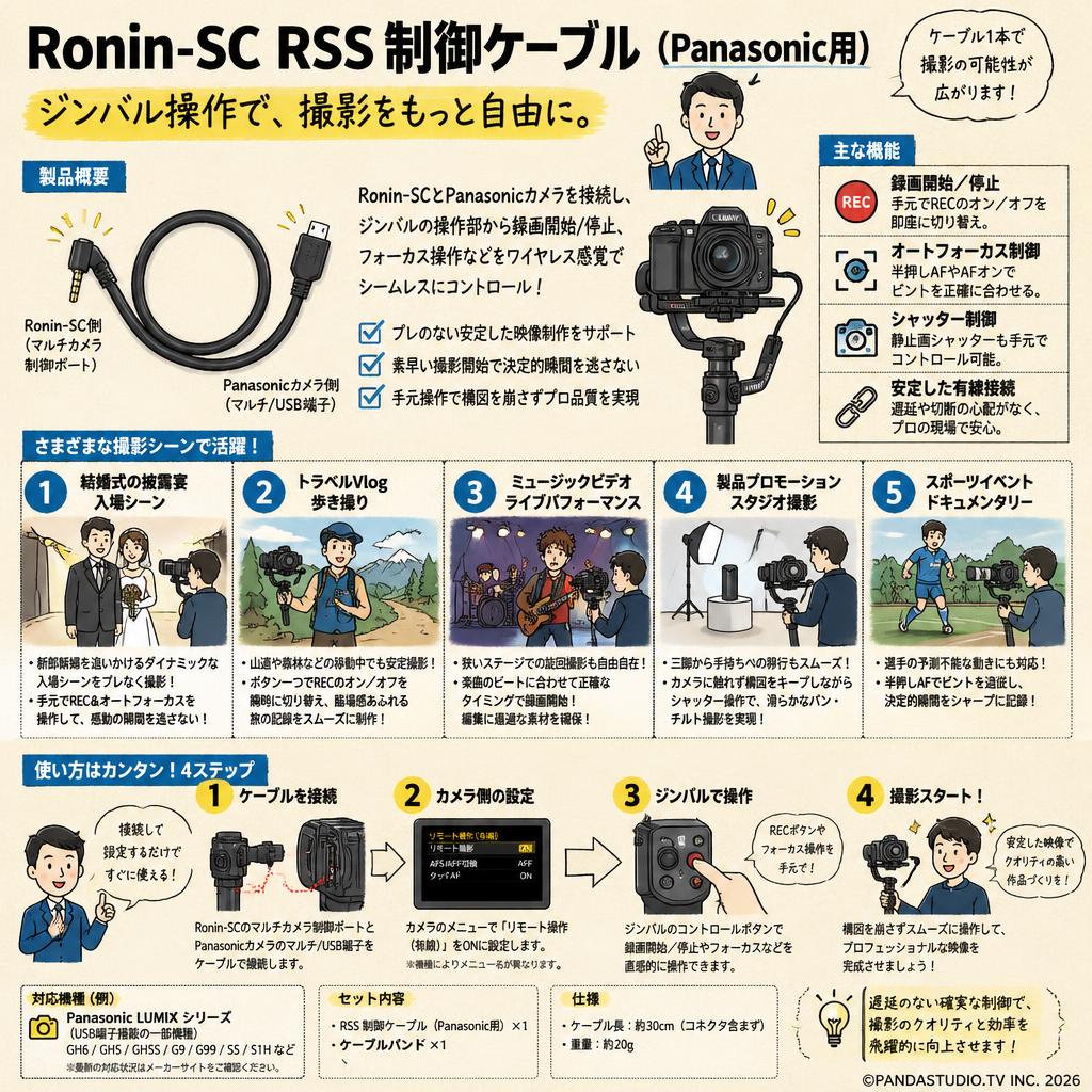 Ronin-SC RSS 制御ケーブル（Panasonic用） 用途