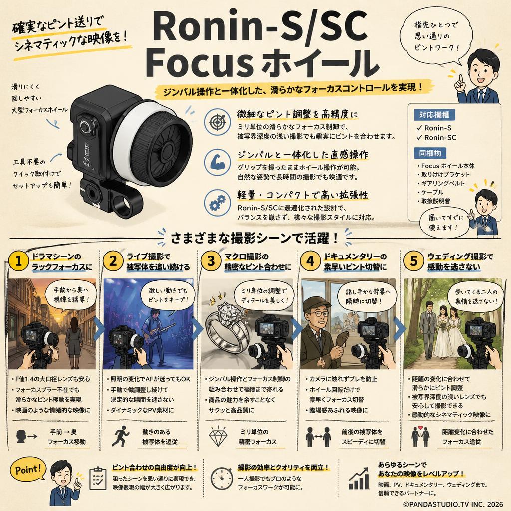 Ronin-S/SC Focus ホイール 用途