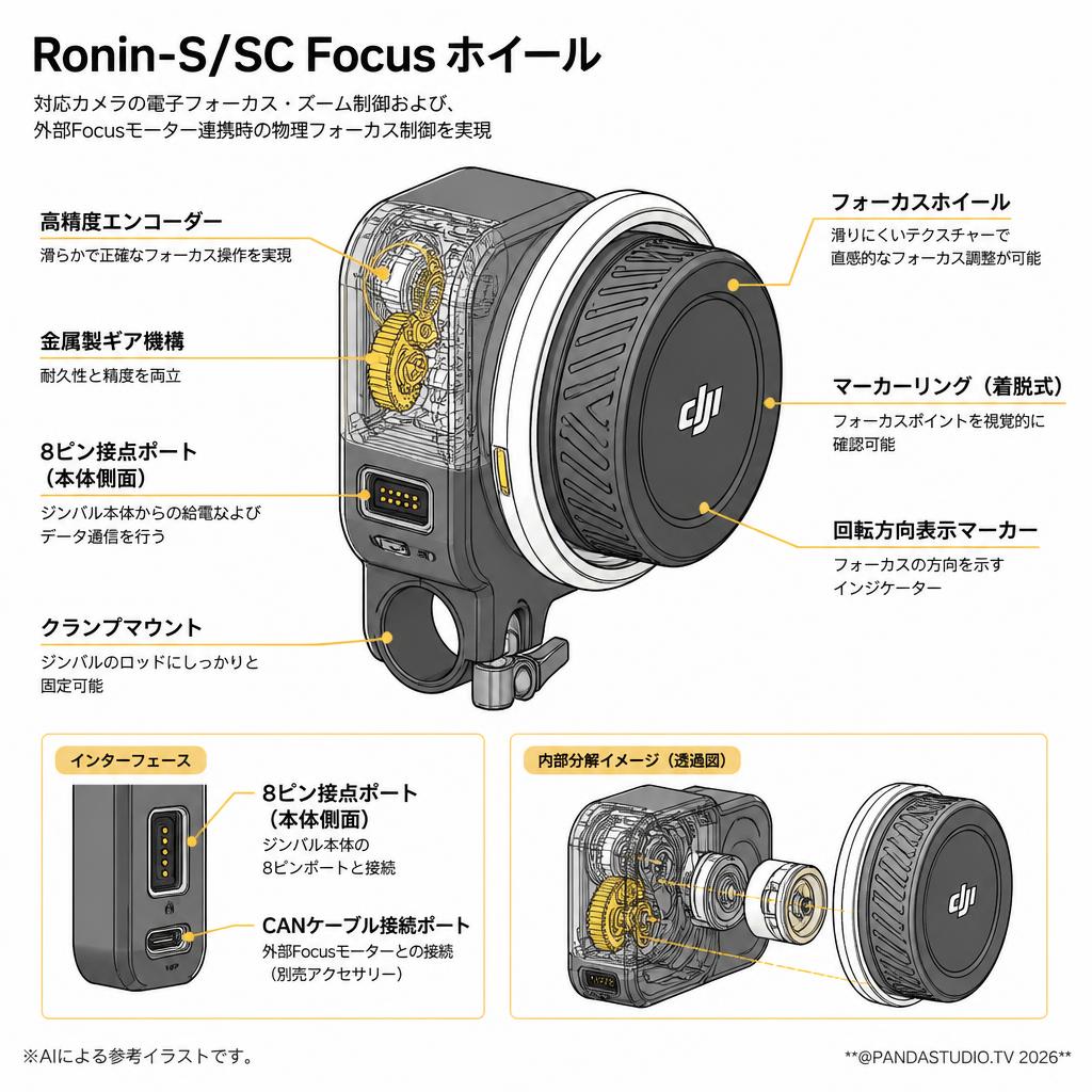 Ronin-S/SC Focus ホイール スペック