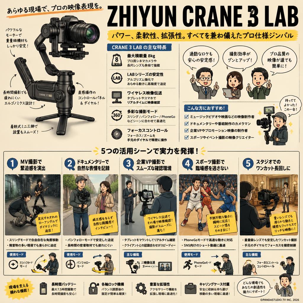 ZHIYUN CRANE 3 LAB 用途