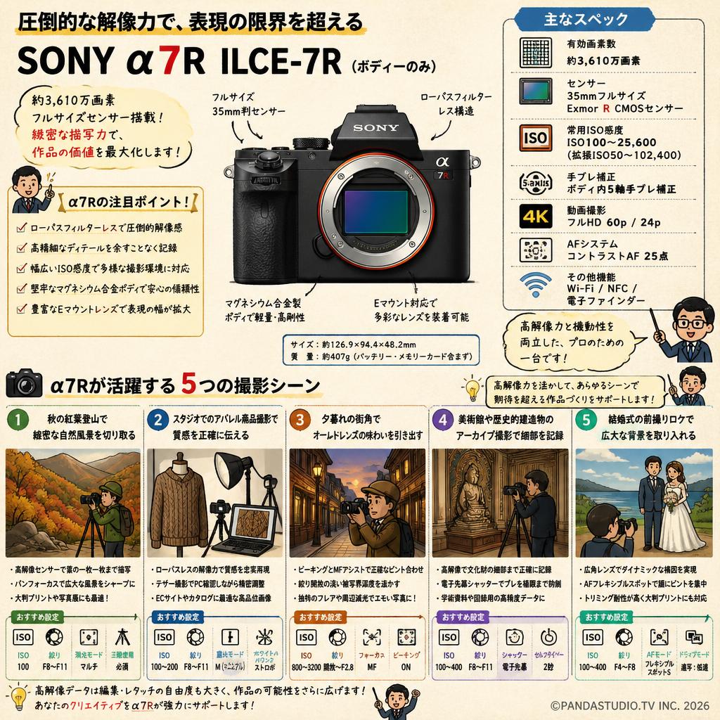 SONY α7R ILCE-7R（ボディーのみ） 用途