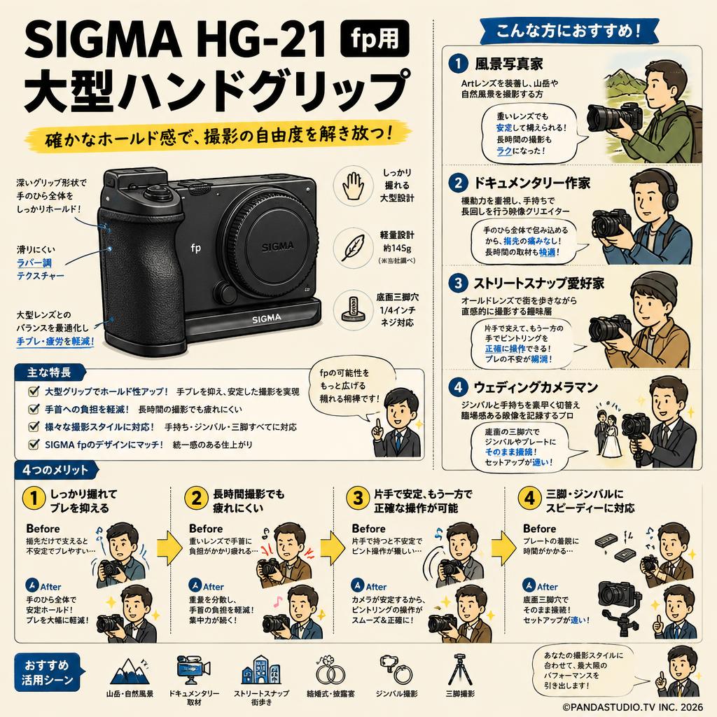 SIGMA  HG-21 fp用 大型ハンドグリップ おもな対象のお客様