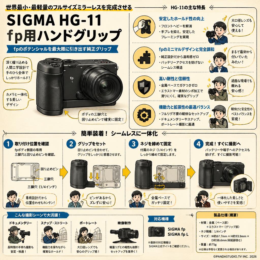 SIGMA HG-11 fp用ハンドグリップ 概要
