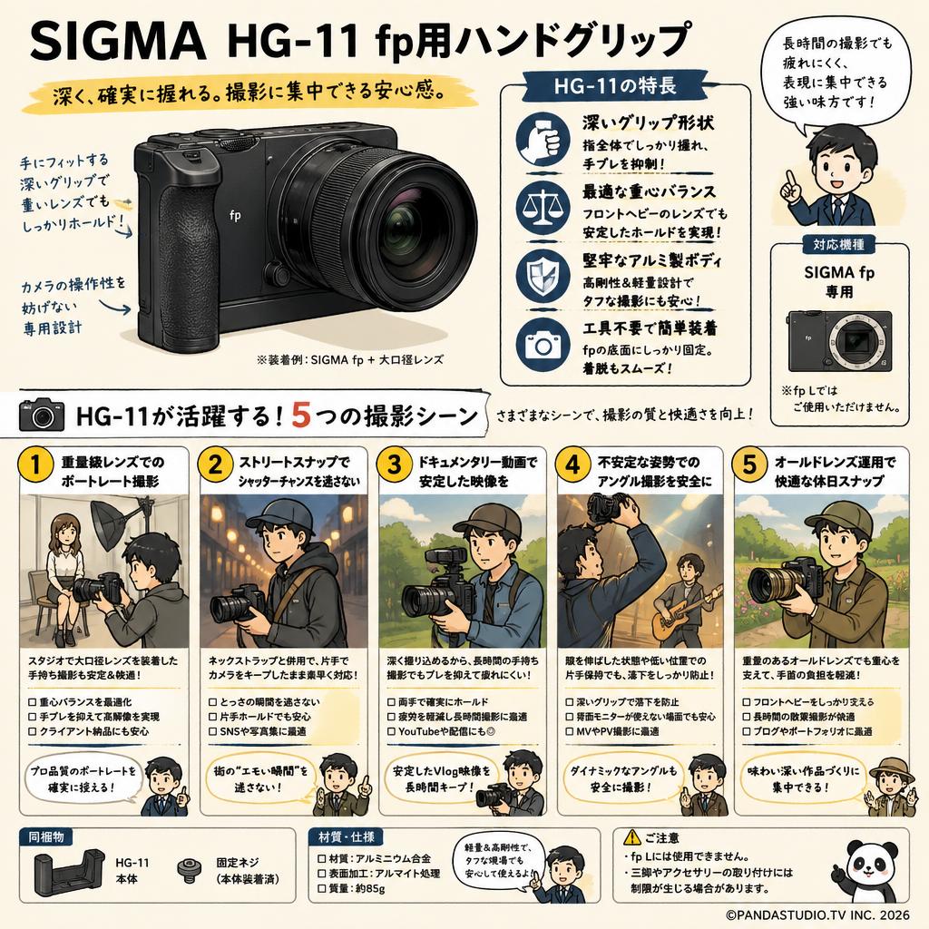 SIGMA HG-11 fp用ハンドグリップ 用途
