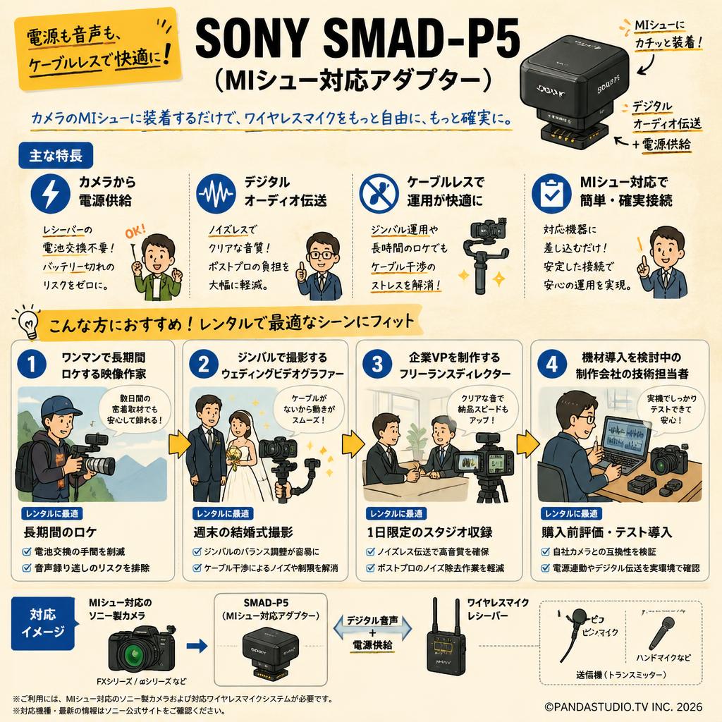 SONY SMAD-P5（MIシュー対応アダプター） おもな対象のお客様