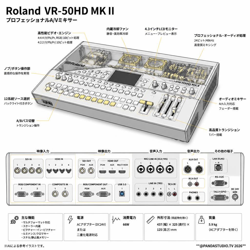 Roland VR-50HD MK II スペック