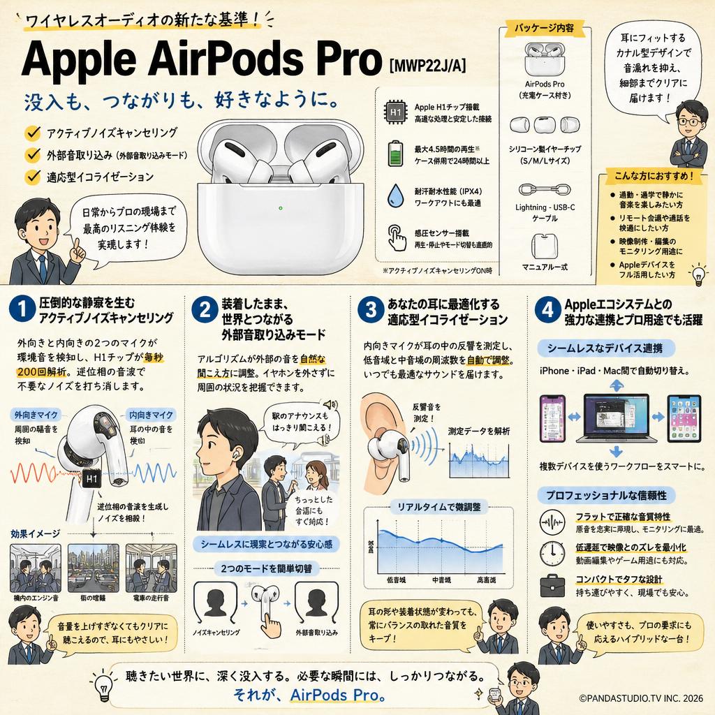 Apple AirPods Pro  [MWP22J/A] 概要