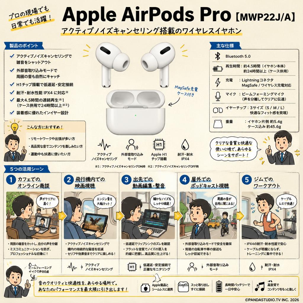 Apple AirPods Pro  [MWP22J/A] 用途