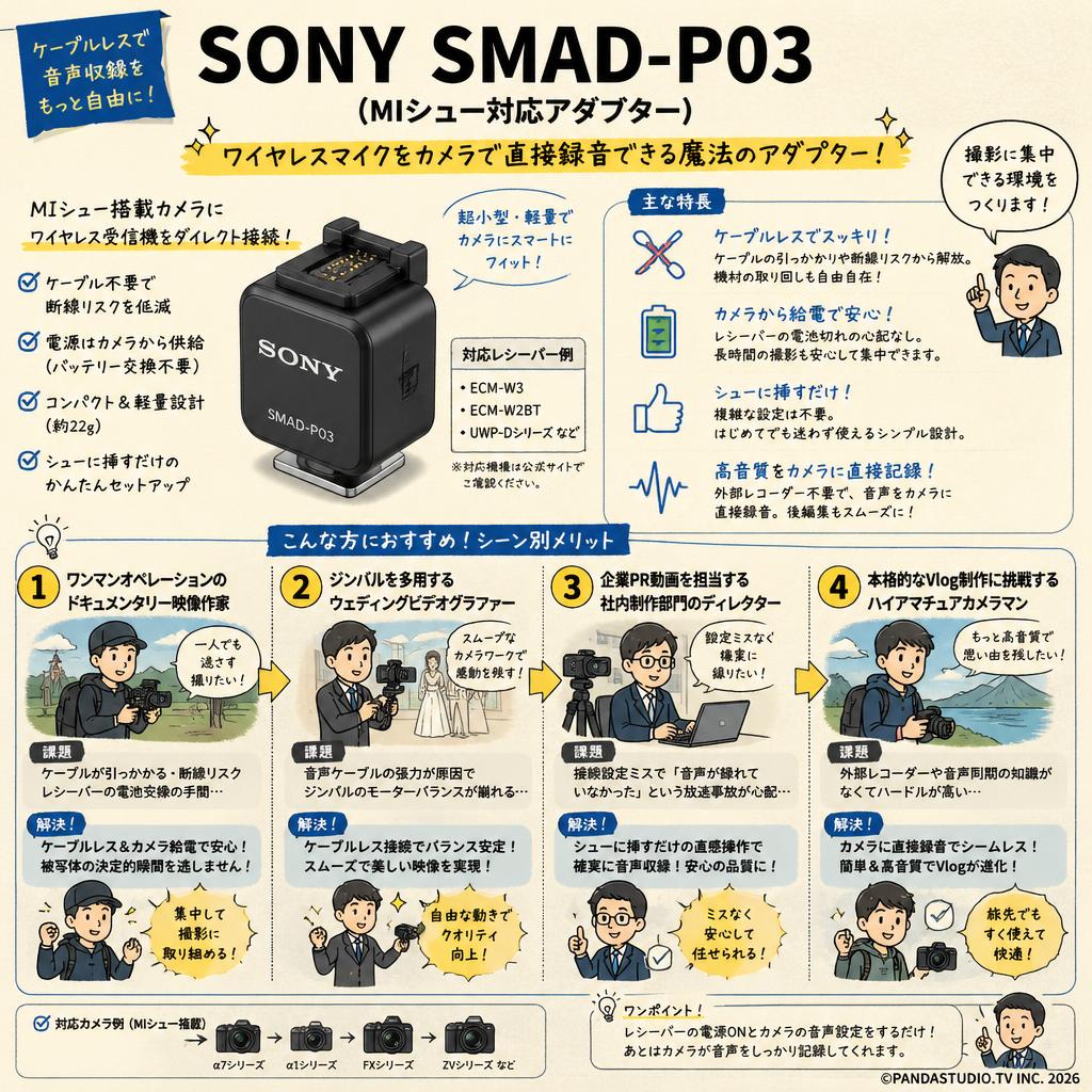 SONY SMAD-P03（MIシュー対応アダプター） おもな対象のお客様