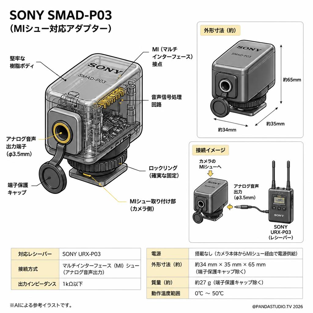 SONY SMAD-P03（MIシュー対応アダプター） スペック