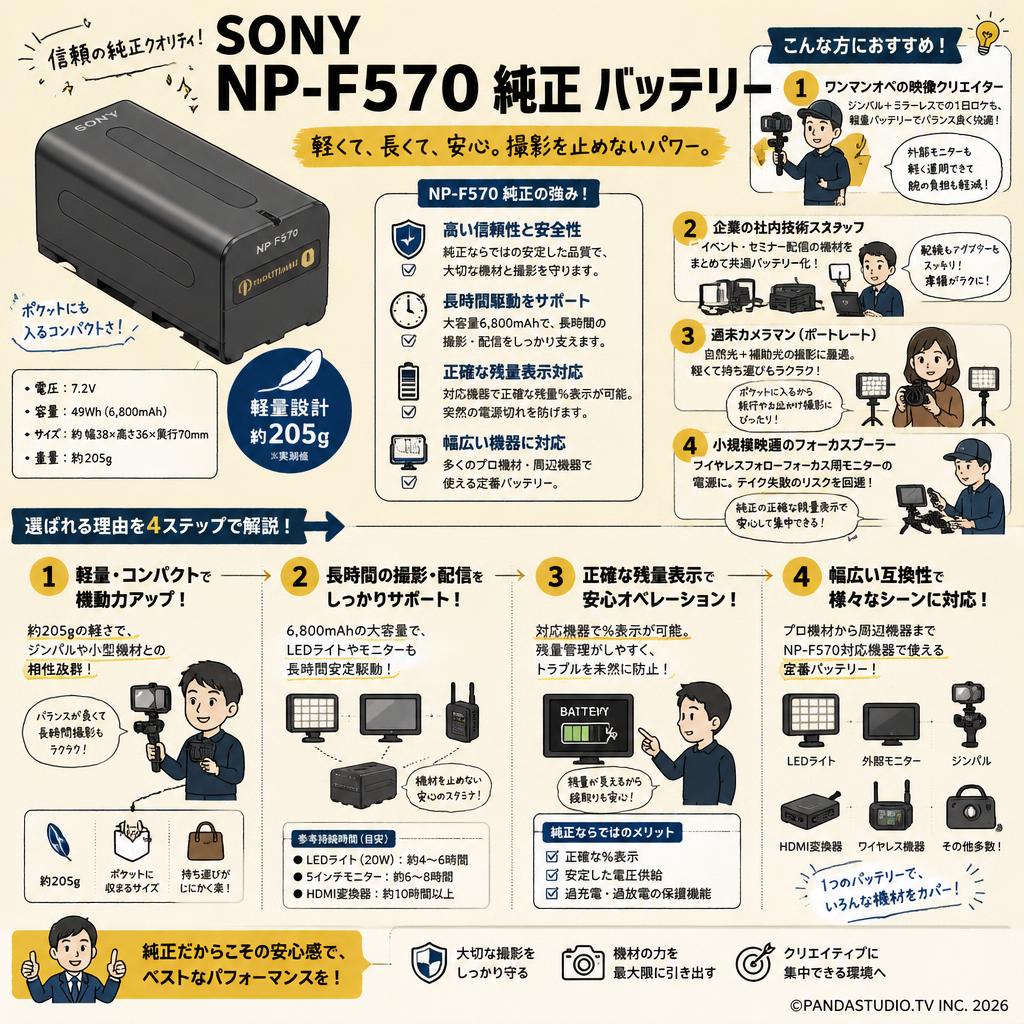 SONY NP-F570 純正 バッテリー おもな対象のお客様