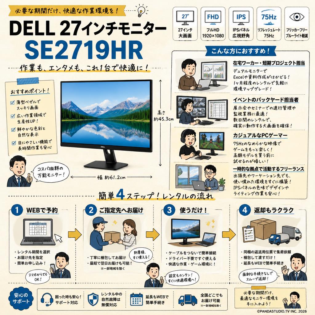 DELL 27インチモニター SE2719HR おもな対象のお客様