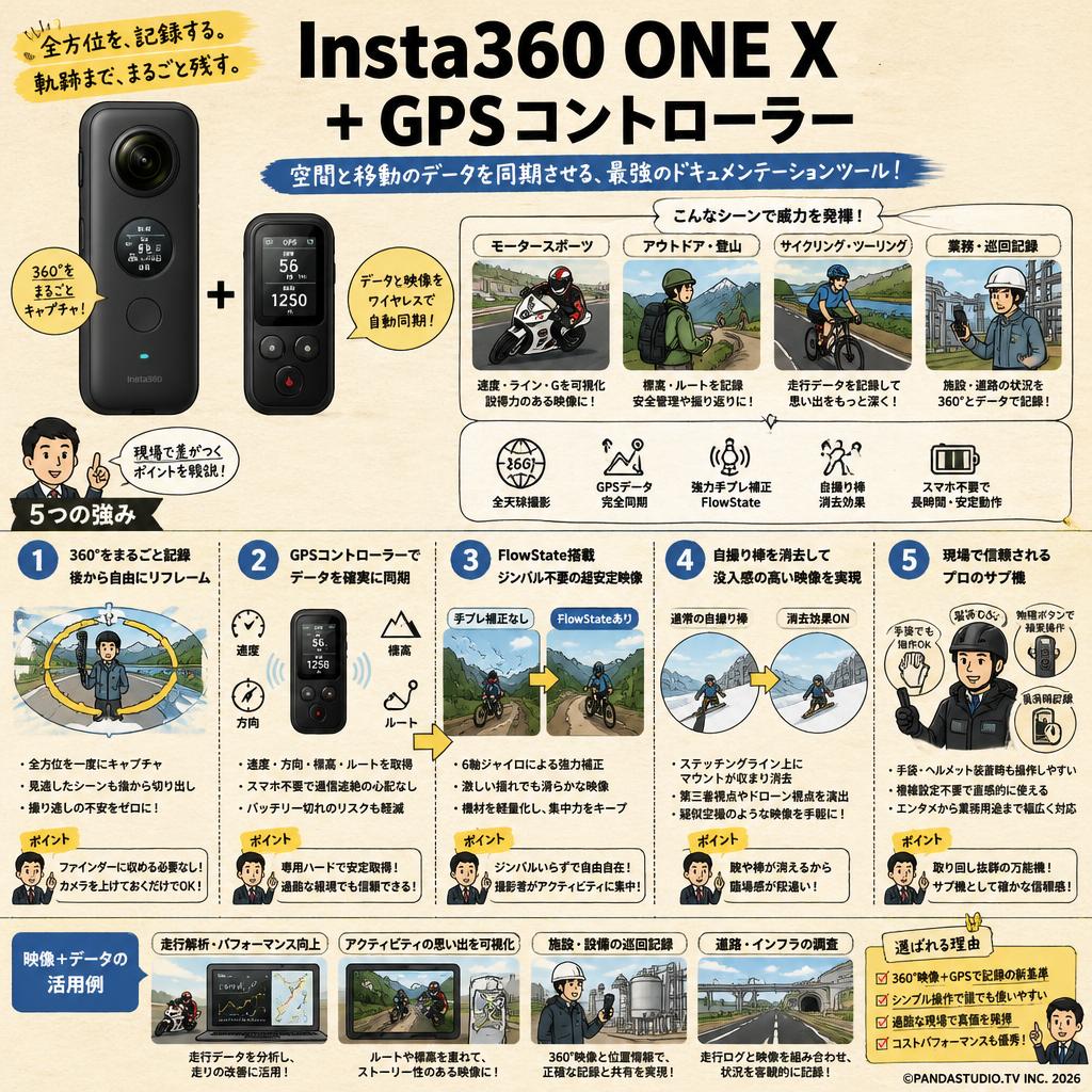 Insta360 ONE X + GPSコントローラー 概要