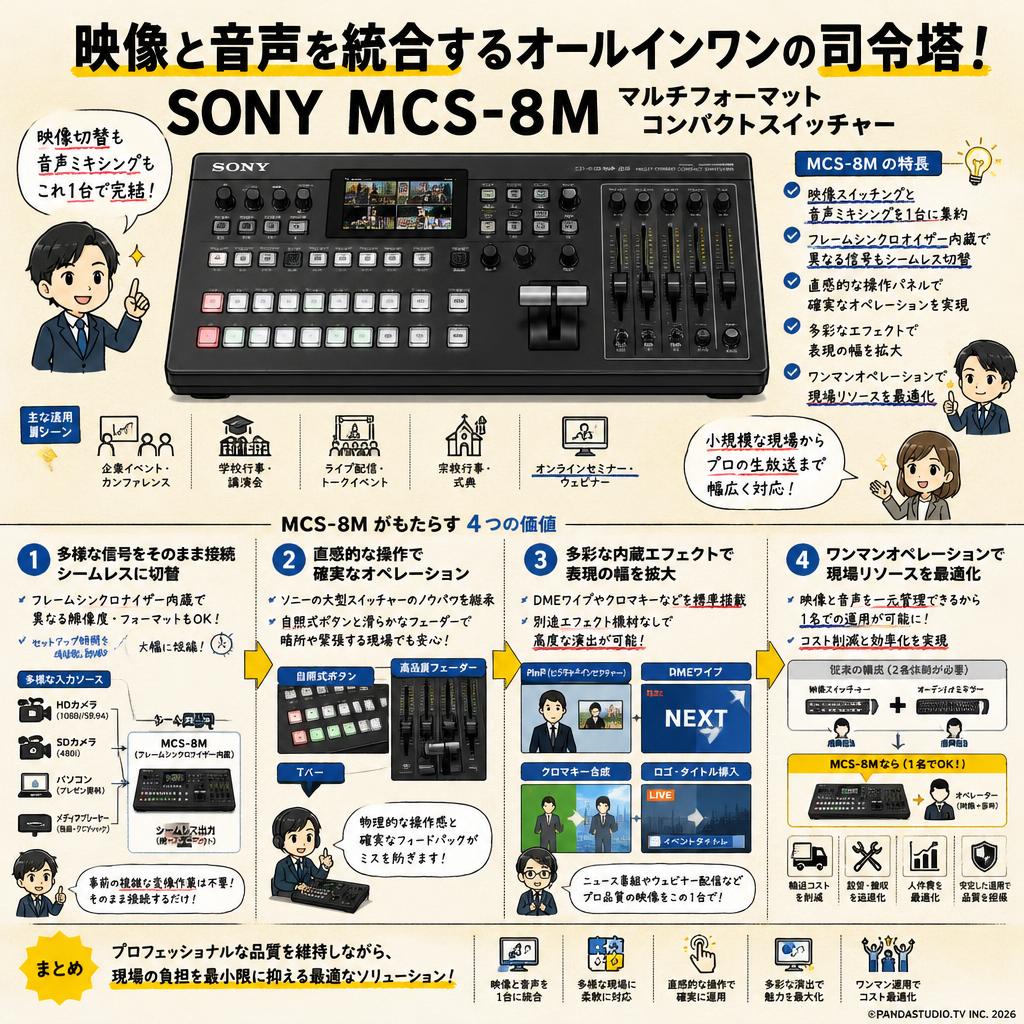 SONY MCS-8M マルチフォーマット コンパクトスイッチャー 概要