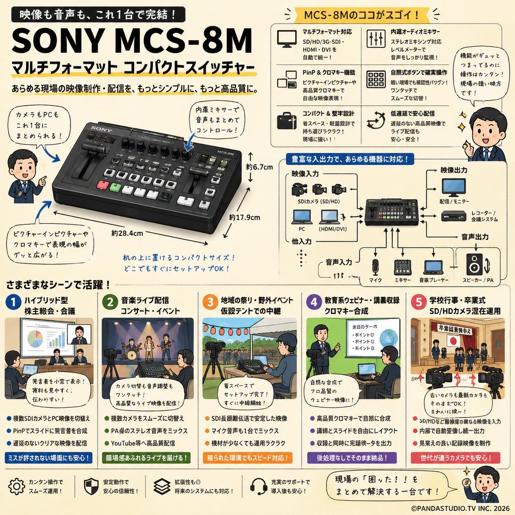 SONY MCS-8M マルチフォーマット コンパクトスイッチャー 用途
